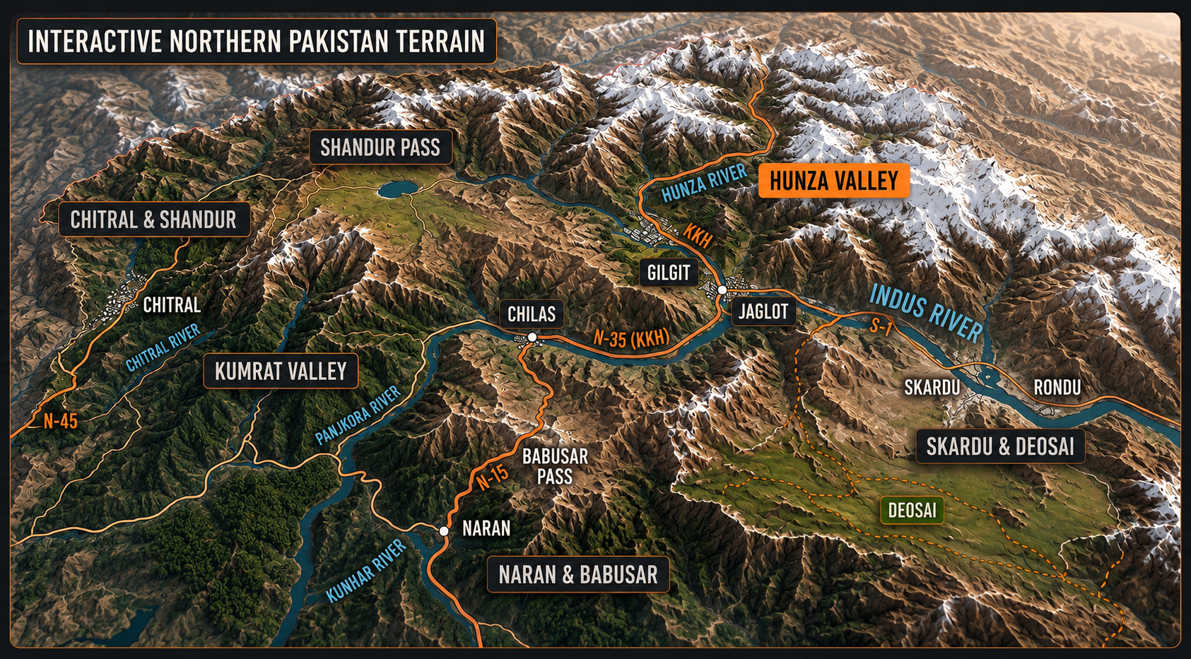 Northern Pakistan Expedition Map